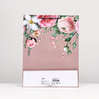 Пакет подарочный "цветы" темно-розовый, 32,5 х 42,5 х 10 см - Фото 2