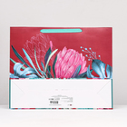 Пакет подарочный "Цветы" красный, 50 х 40 х 15 см - фото 23912129