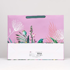 Пакет подарочный "Цветы" розовый, 50 х 40 х 15 см - фото 23912141