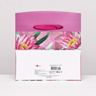 Пакет подарочный "Цветы" розовый, 27 х 20 х 13 см - Фото 2