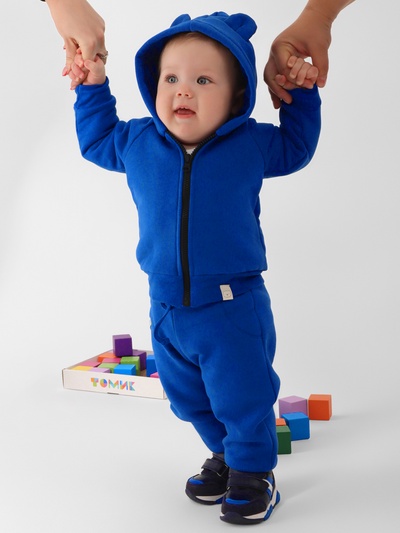 Костюм детский (толстовка, брюки) «Крошка Я» Blueberry, рост 86-92 см, синий