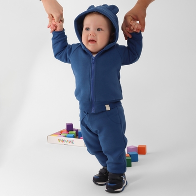 Костюм детский (толстовка, брюки) «Крошка Я» Blueberry, рост 92-98 см, синий