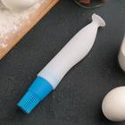 Кисть с резервуаром для масла и присоской Доляна «Фобос», силикон, 17 см, цвет МИКС - Фото 1