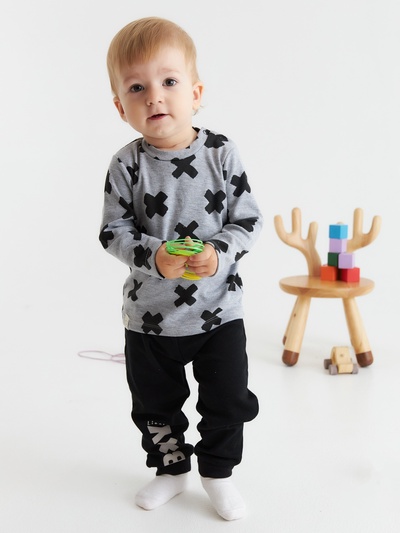 Костюм детский (джемпер, брюки) «Крошка Я» Stylish boy, рост 68-74 см