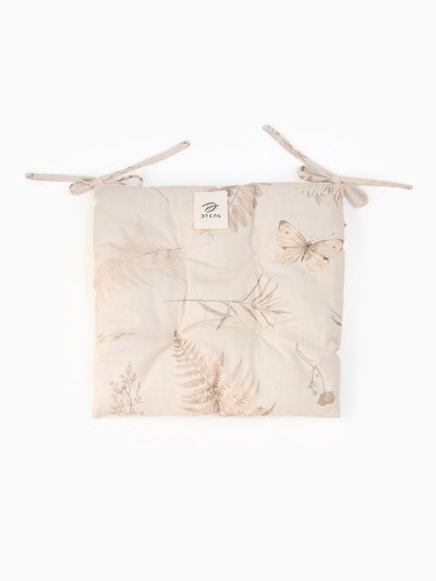 Подушка на стул «Этель» Flower herbarium, 42×42 см, 100% хлопок, репс 210 г/м²