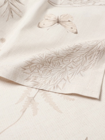 Дорожка на стол «Этель» Flower herbarium, 40×146 см, 100% хлопок, репс 210 г/м², бежевая