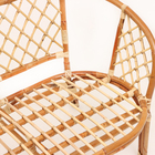 Набор садовой мебели Bahama Jawit: 2 кресла, диван, стол, ротанг светлый, подушки бежевые - Фото 4