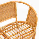 Набор садовой мебели Bahama Wicker: 2 кресла, диван, стол, ротанг светлый, подушки с узором - Фото 4