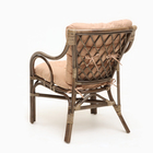 Набор садовой мебели "Makita": 2 кресла, диван, стол, ротанг тёмный, подушки бежевые - Фото 10