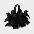 УЦЕНКА Подставка для яиц «Пингвинчики», 12×15×13 см, цвет чёрный - Фото 3