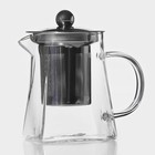 УЦЕНКА Чайник стеклянный заварочный с металлическим ситом Magistro «Дарси», 300 мл - Фото 1