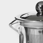 УЦЕНКА Чайник стеклянный заварочный с металлическим ситом Magistro «Дарси», 300 мл - Фото 5