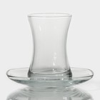 Набор стеклянный чайный Lav «Дзен», 12 предметов: стаканы 155 мл (6 шт), блюдца d=14 см (6 шт) - фото 4443657