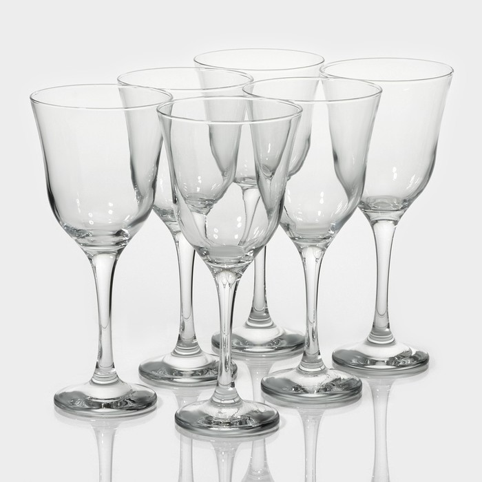 Набор стеклянных бокалов для вина Lav «Вальс», 370 мл, 9,5×21 см, 6 шт