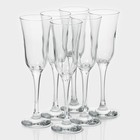 Набор стеклянных бокалов для шампанского Lav «Вальс», 190 мл, 6,7×22,5 см, 6 шт - фото 321420704