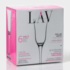 Набор стеклянных бокалов для шампанского Lav «Вальс», 190 мл, 6,7×22,5 см, 6 шт - фото 4631945