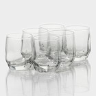 Набор стеклянных стаканов Lav «Алмаз», 215 мл, 7×8 см, 6 шт - фото 25753347
