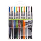 Набор кистей синтетика 10 штук заправленная тушью, 10 цветов - Фото 5