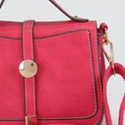 Сумка женская, 1 отдел, наружный карман, длинный ремень, цвет малиновый - Фото 4