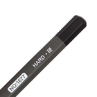 Карандаш угольный чёрный, Hard, корпус серый - Фото 4