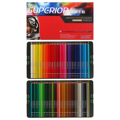 Карандаши цветные акварельные 72 цветов, в картонной коробке WCP-72