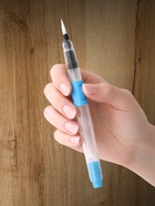 Кисть синтетическая с резервуаром с цветным держателем MS-016 - фото 809444874