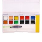 Краски акварельные 12 цветов + 1 кисть в пластиковой коробке  GTS-12 - Фото 4