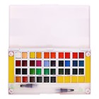 Краски акварельные 36 цветов + 2 штуки кисти в пластиковой коробке  GTS-36 - Фото 4