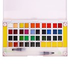 Краски акварельные, + 2 штуки кисти, в пластиковой коробке, 36 цветов - Фото 5