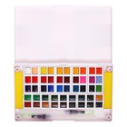 Краски акварельные 48 цветов + 2 штуки кисти в пластиковой коробке  GTS-48 - Фото 4