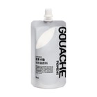 Гуашь художественная, 80 мл, в дой-паке с крышкой, белая - Фото 1