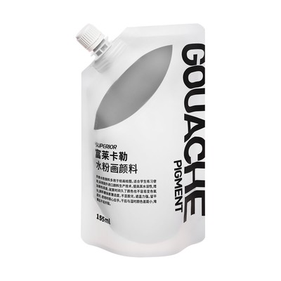 Гуашь художественная 155-170 мл, в дой-паке с крышкой, цвет серебряный