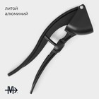 Пресс для чеснока Magistro Alum black, 18.5, с выталкивателем косточек, чёрный - Фото 2