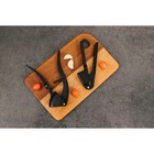 Пресс для чеснока Magistro Alum black, 18.5, с выталкивателем косточек, чёрный - Фото 9