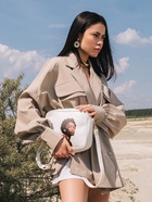 Сумка женская на молнии TEXTURA, 22×8×17 см, с цветным принтом, белая - Фото 14