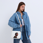 Сумка женская на молнии TEXTURA, 22×8×17 см, с цветным принтом, белая - Фото 10