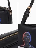 Сумка женская на молнии TEXTURA, 22×8×17 см, с цветным принтом, чёрная - Фото 3