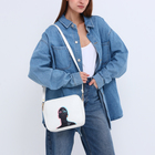 Сумка женская кросс-боди TEXTURA на молнии, 22×8×17 см, белая - Фото 8