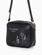 Сумка женская на молнии TEXTURA, 22×8×17 см, с принтом, чёрная - Фото 4