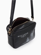 Сумка женская на молнии TEXTURA, 22×8×17 см, с принтом, чёрная - Фото 9