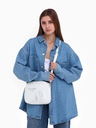 Сумка женская на молнии TEXTURA, 22×8×17 см, с принтом, белая - Фото 12