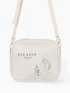 Сумка женская на молнии TEXTURA, 22×8×17 см, с принтом, белая - Фото 2