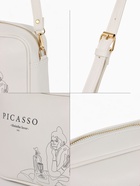 Сумка женская на молнии TEXTURA, 22×8×17 см, с принтом, белая - Фото 3