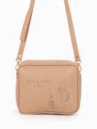 Сумка женская кросс-боди TEXTURA на молнии, 22×8×17 см, с принтом, бежевая - Фото 2