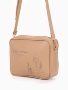 Сумка женская кросс-боди TEXTURA на молнии, 22×8×17 см, с принтом, бежевая - Фото 4