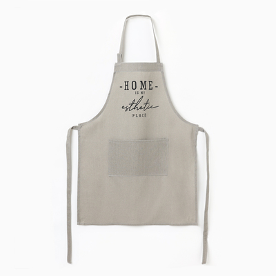 Фартук Этель «HOME», цвет серый, 60×75 см, 50%хл, 50%лен