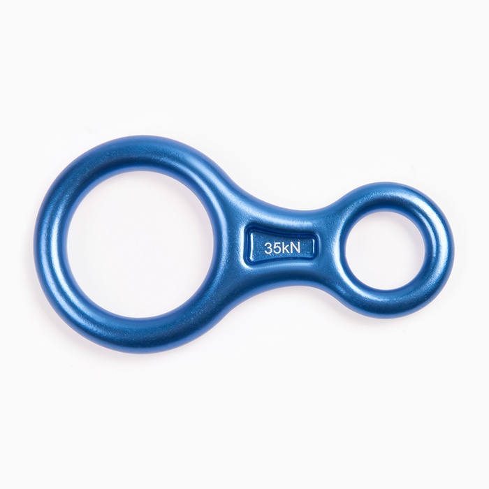 Спусковое устройство «Восьмёрка классическая», 14×7 см, 35 KN, синее - Фото 1