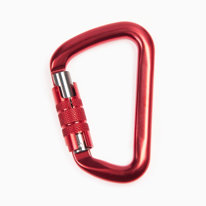 Карабин с байонетной муфтой «Мастер К», 11×7 см, 30 KN, красный - Фото 1