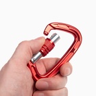 Карабин с муфтой «Мастер К», 10×6 см, 24 KN, красный - Фото 2