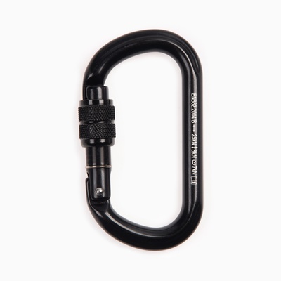 Карабин с муфтой «Мастер К», 11×6 см, 25 KN, чёрный